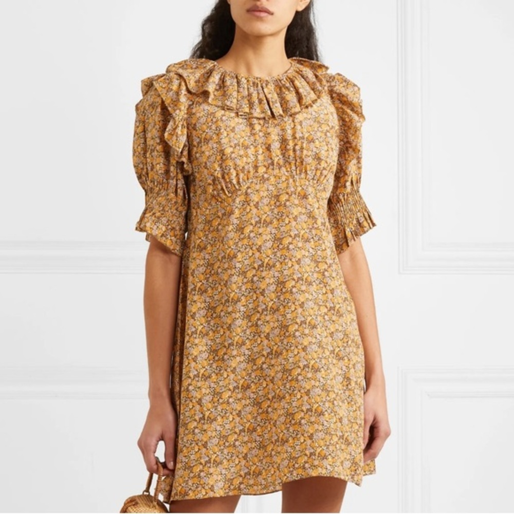 Doen Baudoin Silk Vintage Style Dress in Lady Emma Floral